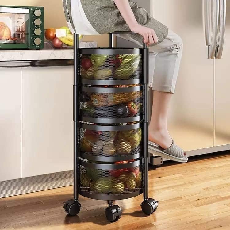 4 Layer Round Shape Kitchen Rack - Image 2
