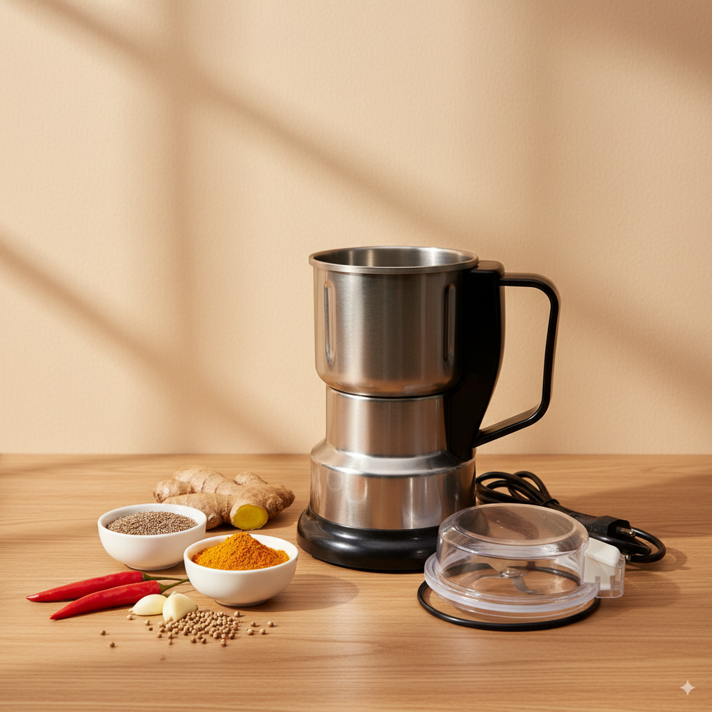 Food Grinder – Model 0924 (Stainless Steel) | মসলা, কফি ও বাদাম গ্রাইন্ডার - Image 3