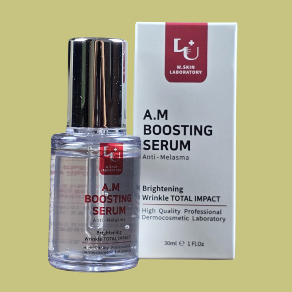W.Skin Laboratory A.M Boosting Serum – Anti-Melasma Brightening & Wrinkle Total Impact | 30ml | Made in Korea