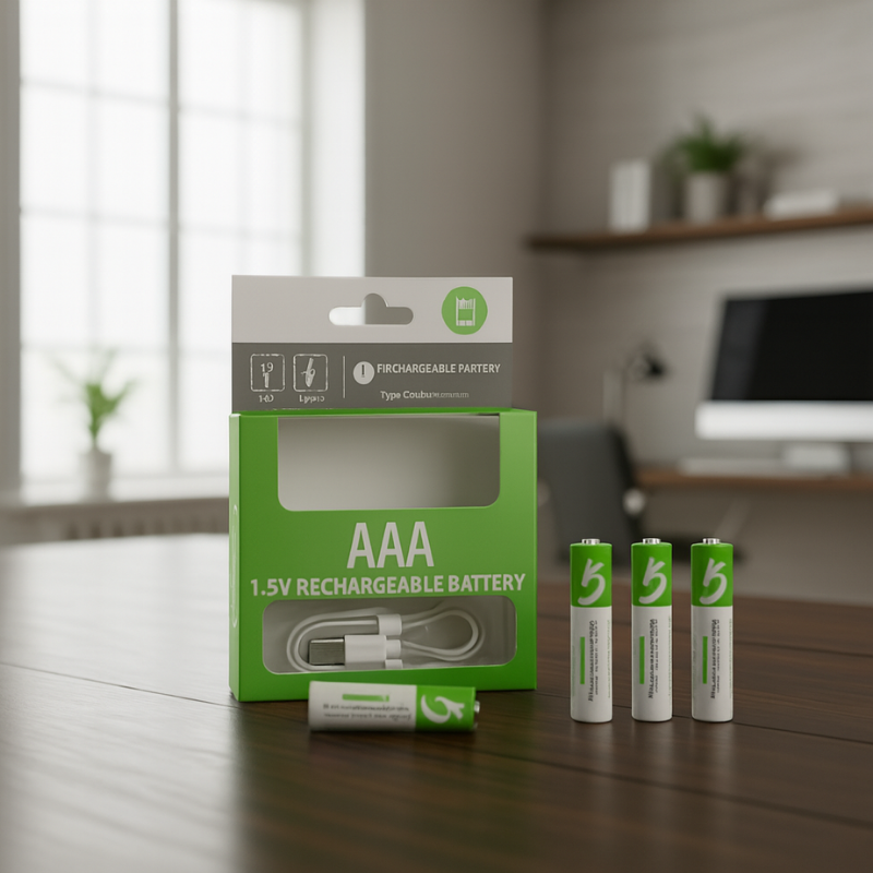 XZENERGY AAA 1.5V Rechargeable Battery (4pcs) | Type-C Fast Charging | 750mWh Lithium-ion USB Battery with LED Indicator