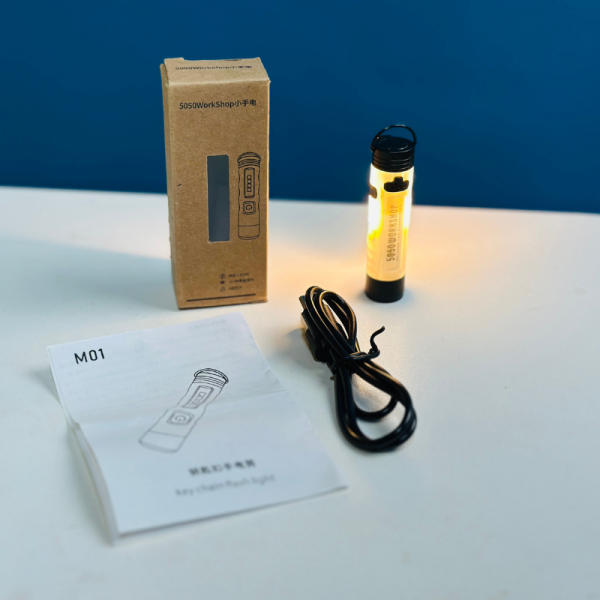 5050 Workshop M01 Rechargeable Microlight | Compact USB Camping & Keychain LED Torch