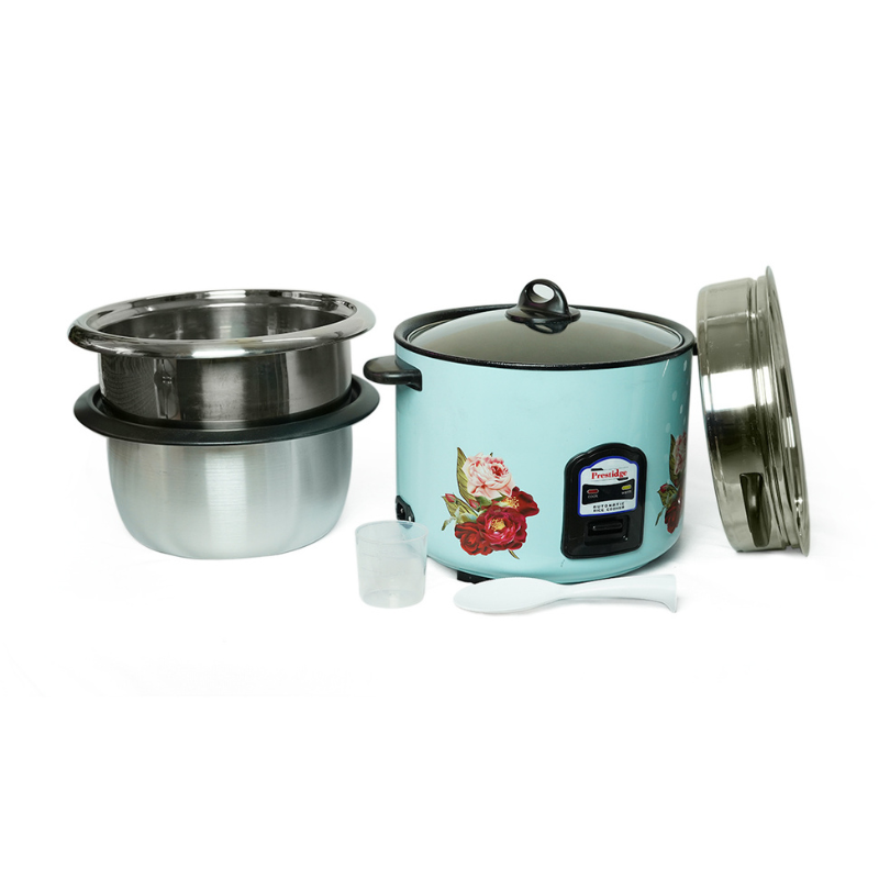 Prestige Apple Duo Electric Rice Cooker - 2.8L (1000W) Stainless Steel Body with Glass Lid - Image 4